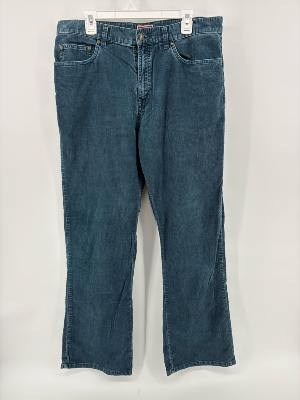 Tommy Hilfiger Dark Teal Straight-Leg Corduroy Pants